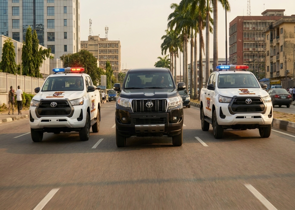 Sarf Guards escort convoy in formation